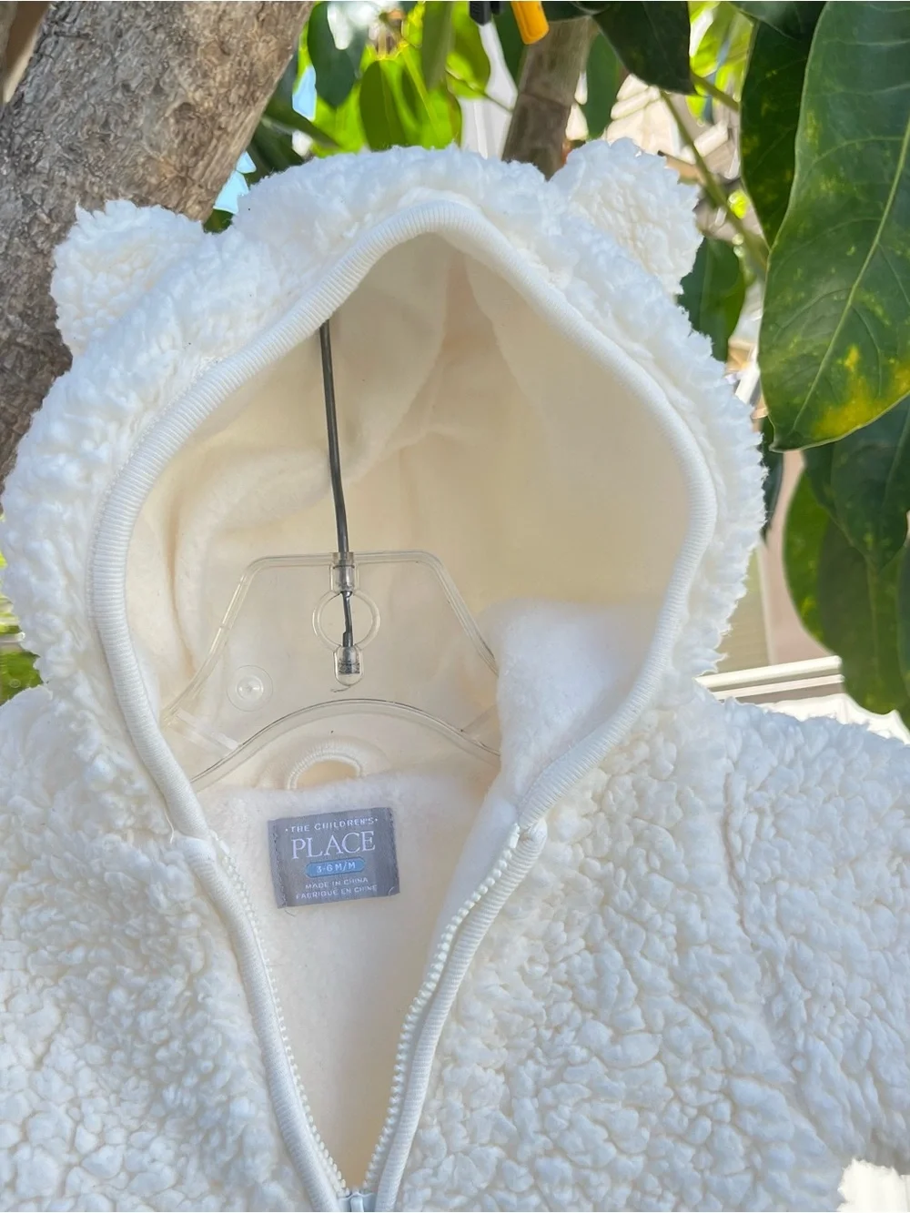 The Children’s Place Baby Bear Sherpa Microfleece Lined Bunting.